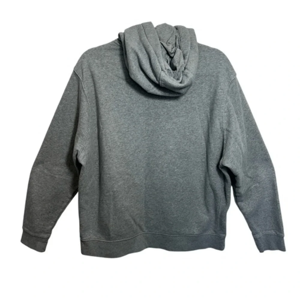 Nike Gray Solid Hoodie, L